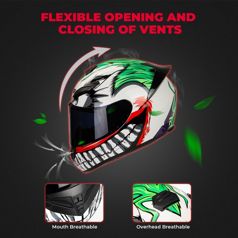 Motorcycle Clown Full Face Racing Motocross Helmet Flip Up Moto Adult Motorbike Street Touring Riding Casco Cte_voghion.com