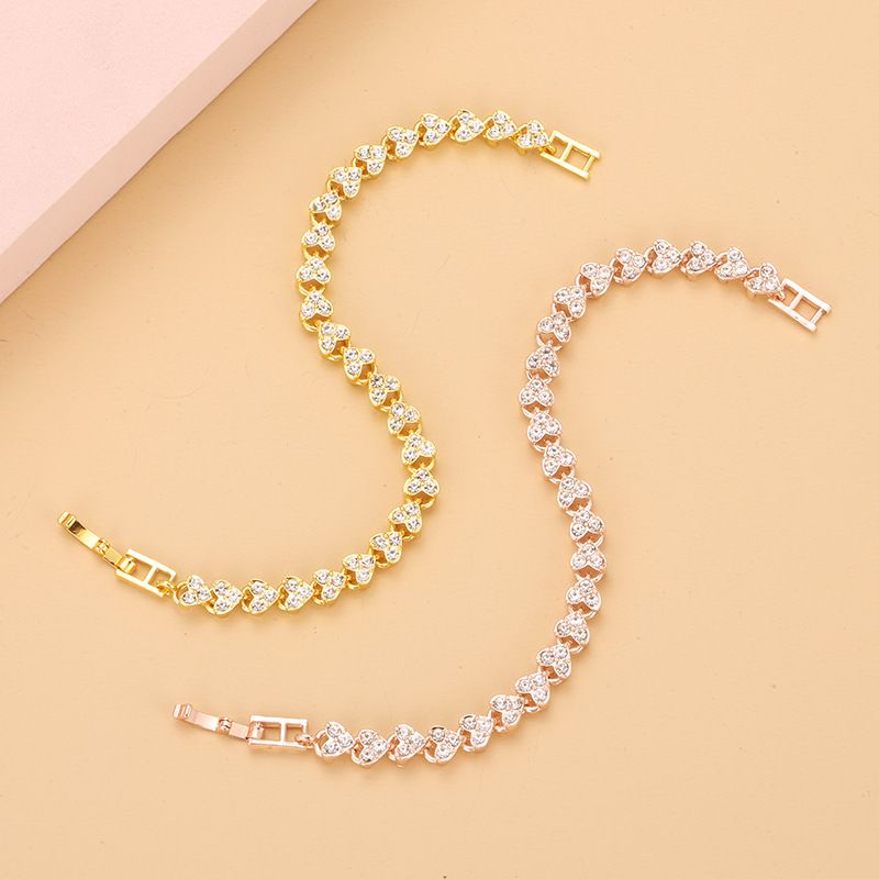 Light And Minimalist Roman Women's Zircon Crystal New Style Bracelet Set With Dia Fashion Jewelry_voghion.com