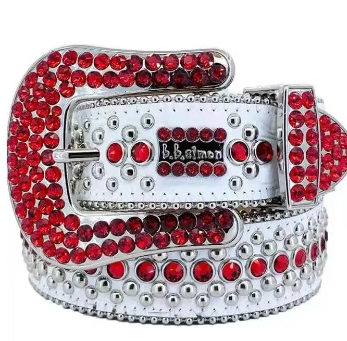 Ceinture de créateur 2022 Bb Simon Ceintures pour hommes et femmes Ceinture diamant brillante sur noir bleu blanc multicolore_voghion.com