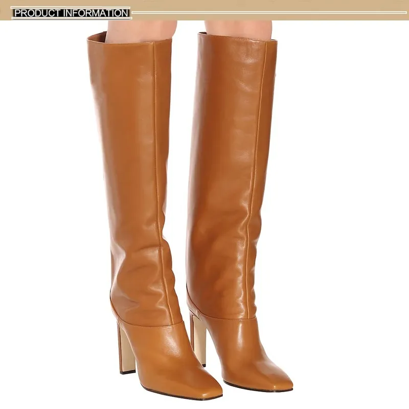 Bottes grande taille marque créateur de mode femmes au-dessus du genou chaussures à talons hauts femme automne hiver noir chaud neige longue_voghion.com