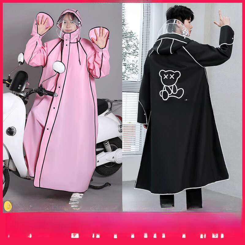 raincoat, E-bike, Adult, Rainproof, Full Body, Male, Female, Student, Hiking, Cycling, Raincoat, Male And Female_voghion.com