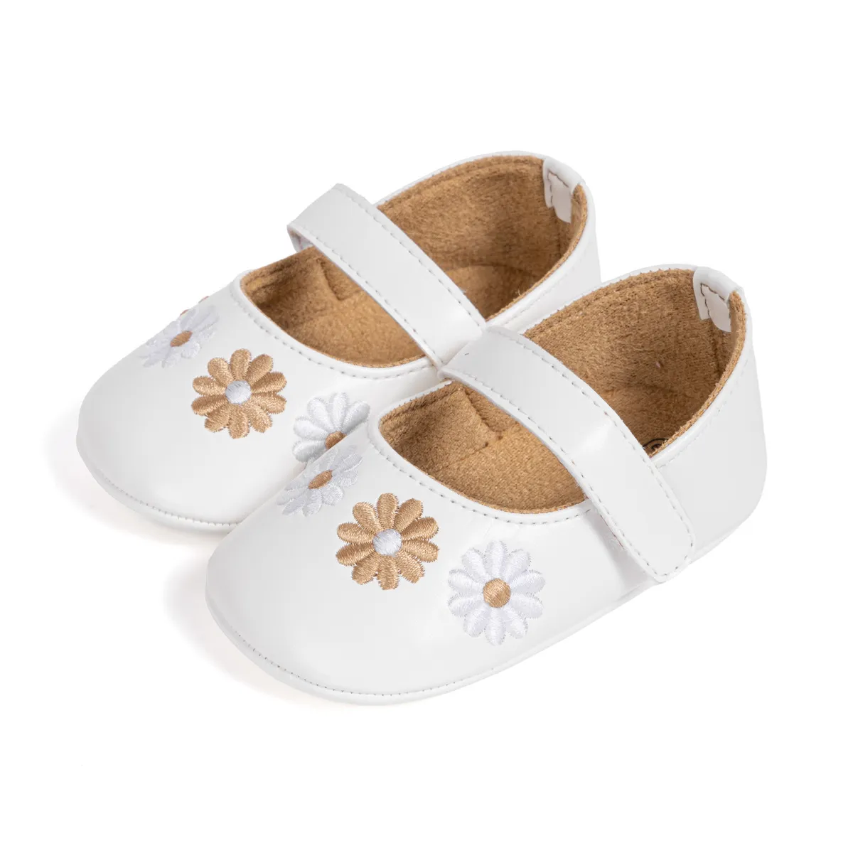 Papuci de balet antiderapanți pentru fete, din piele PU, talpă din cauciuc, casual, pentru sugari, pantofi de nuntă pentru rochii de prințesă, 0-18 luni, pentru nou-născuți_voghion.com