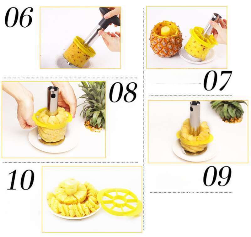 Curățător de ananas din oțel inoxidabil/curățător de ananas/curățător de fructe, curățător de miez_voghion.com