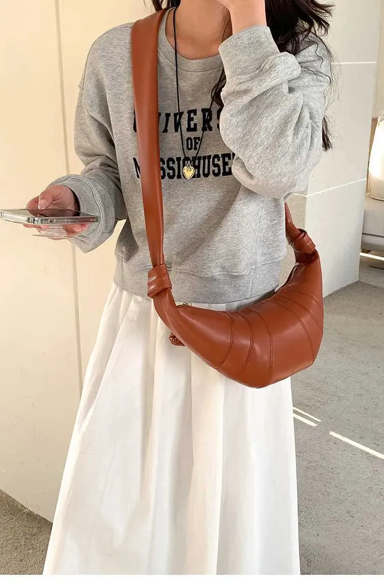 Croissant hobo schoudertas dames engelse stijl pu_voghion.com