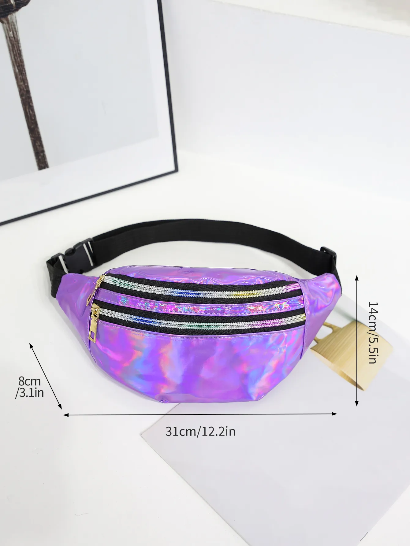Laser Fanny Belt For Women Cross Body Womens Crossbody Bags Fashion Waist Pack Bum Bag Hiking Running Travel_voghion.com