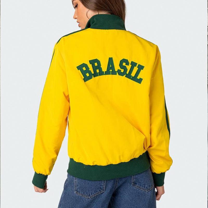 Felpa con cappuccio da donna in stile sportivo minimalista con stampa a contrasto, a maniche lunghe, girocollo, casual, autunno nuovo_voghion.com