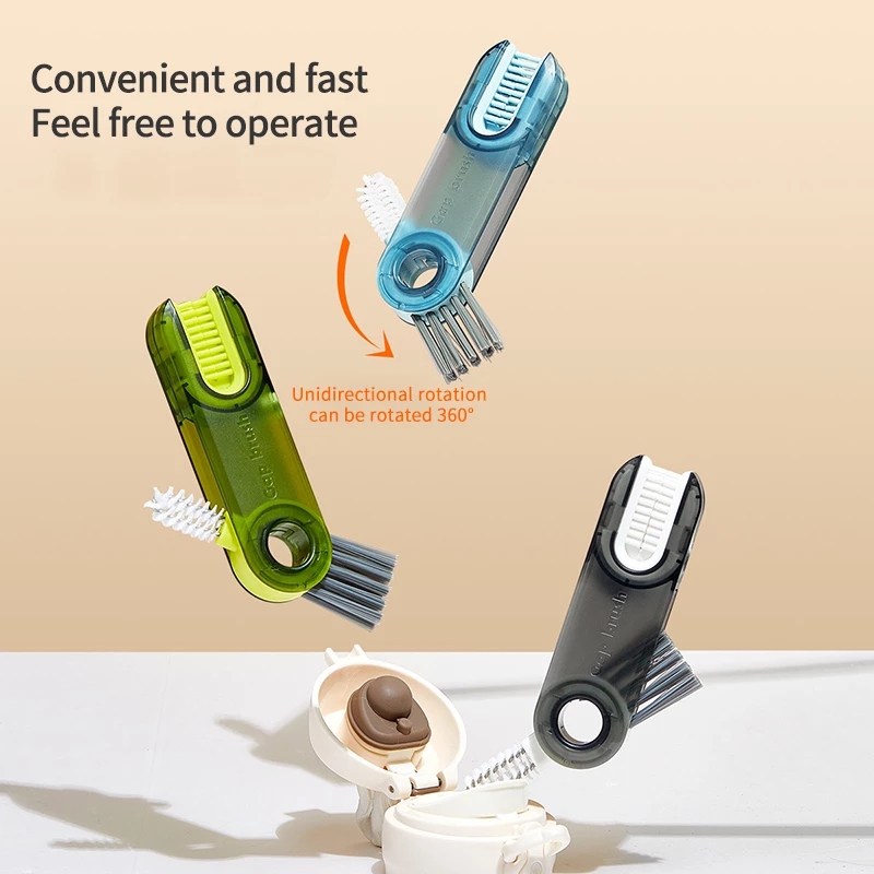 3 In 1 Tiny Bottle Cup Lid Detail Brush Straw Cleaner Tools Multi-functional Crevice Cleaning Brush Water Bottles Clean Tool_voghion.com