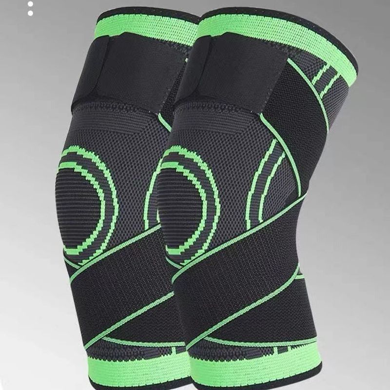 Knitted tie sports with black wrapping pressure for cycg, basketball, fiess, running, and women's knee pads_voghion.com