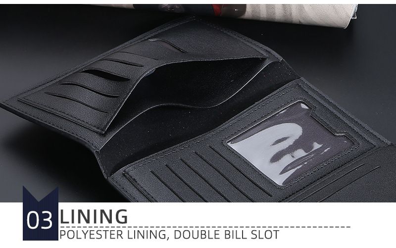 Baellerry Crocodile Head Multi-card Zipper Clutch Business Thin Wallet_voghion.com