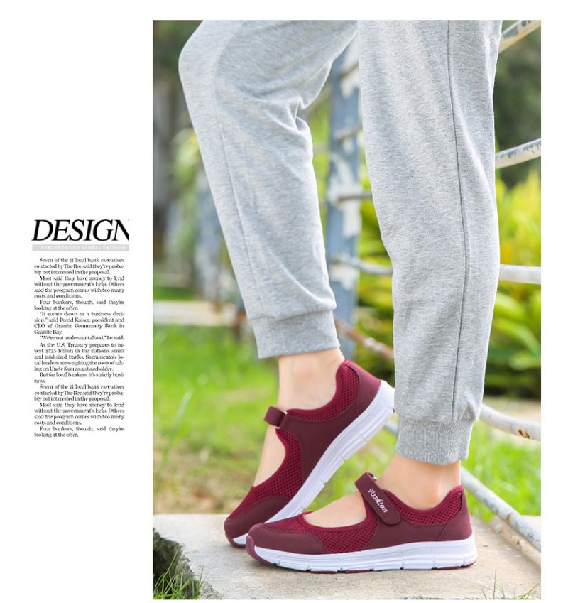 Scarpe da mamma in velcro per donna, nuove, estive, a rete larga, leggere, casual, comode e comode da passeggio_voghion.com
