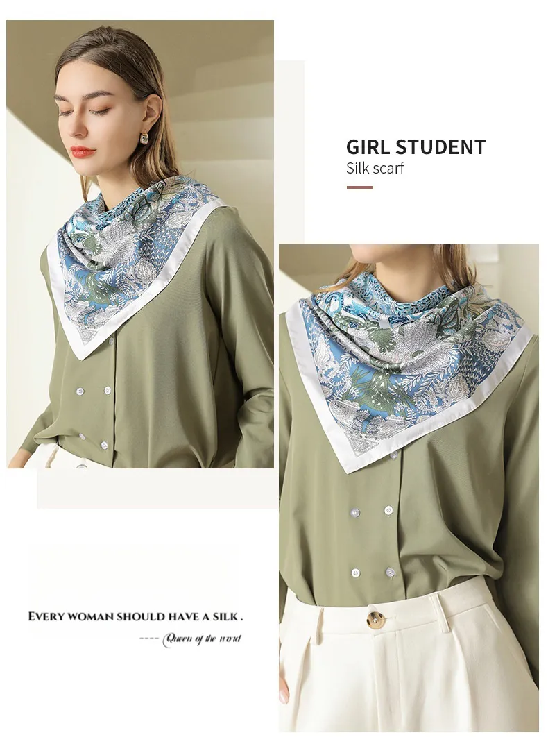 queen Of The Word 2 European Oversized Polka Dot Printed Women's Scarves With Scarf Buttons - Smooth Mulberry Silk_voghion.com