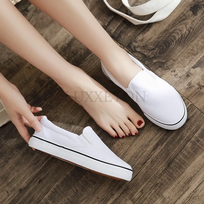 Minimalistische Canvas Board Schuhe Für Damen Und Herren Flach_voghion.com