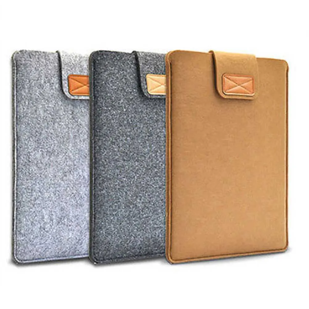 13Inch 15inch Felt Sleeve Slim Case Cover Bag for Books Air Pro Solid Color Tablet Storage Ba241101_voghion.com