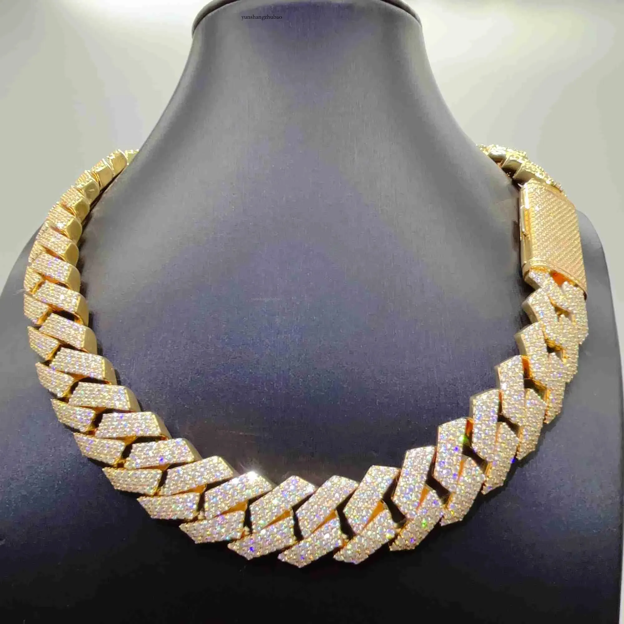 moissanite Halsband Designer Smycken Cuban K Chain Iced Out Pass Dia Tester Sterg Sier Halsband Vvs Moissanite Chains_voghion.com