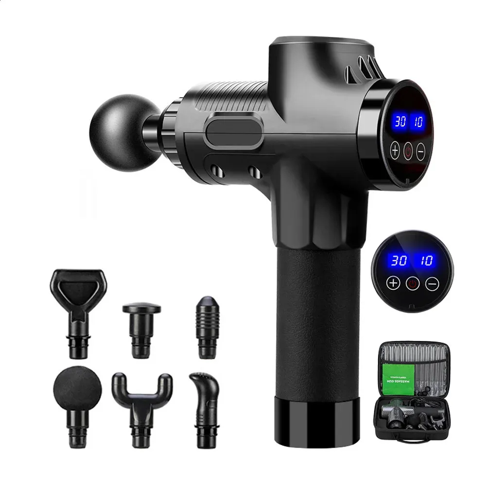 Fascial Massage Gun Electric Percussion Pistol Massager Body Neck Back Deep Tissue Muscle Relaxation Pain Relief Fiess_voghion.com