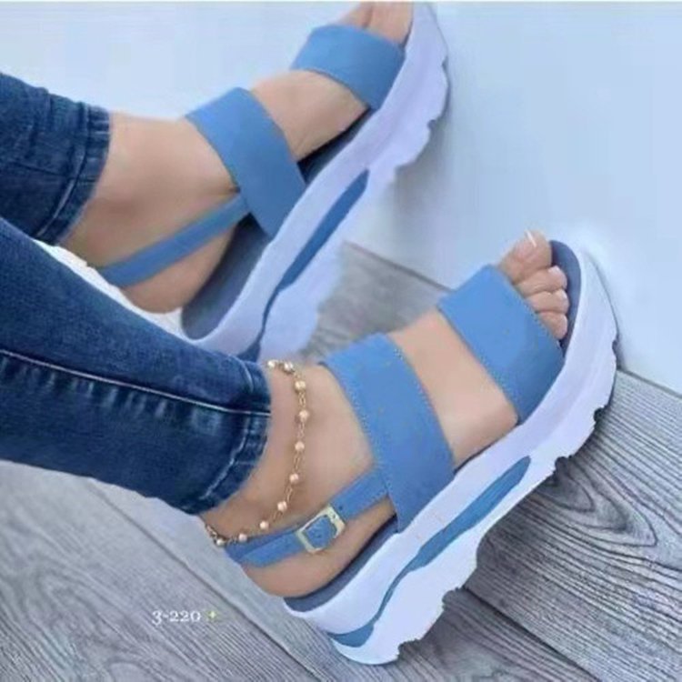 Platformsandaler i stor størrelse stil tyksålede sandaler til kvinder med rundtåede platformssandaler med tykke såler_voghion.com