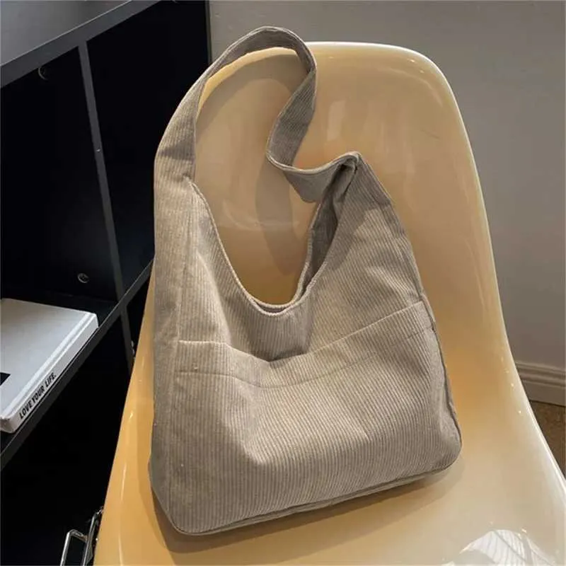 Cord-Umhängetaschen 2024 Damenmode Freizeit College-Stil Shopper Mehrere Taschen Große Kapazität Designer-Handtaschen_voghion.com
