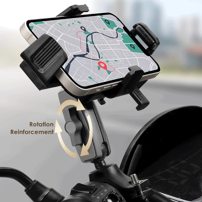 Handlebar Phone Holder For Bicycle 360° Rotation Adjustable Mobile Phone Bracket Smartphone Stand Motorcycle Navigation Mount_voghion.com