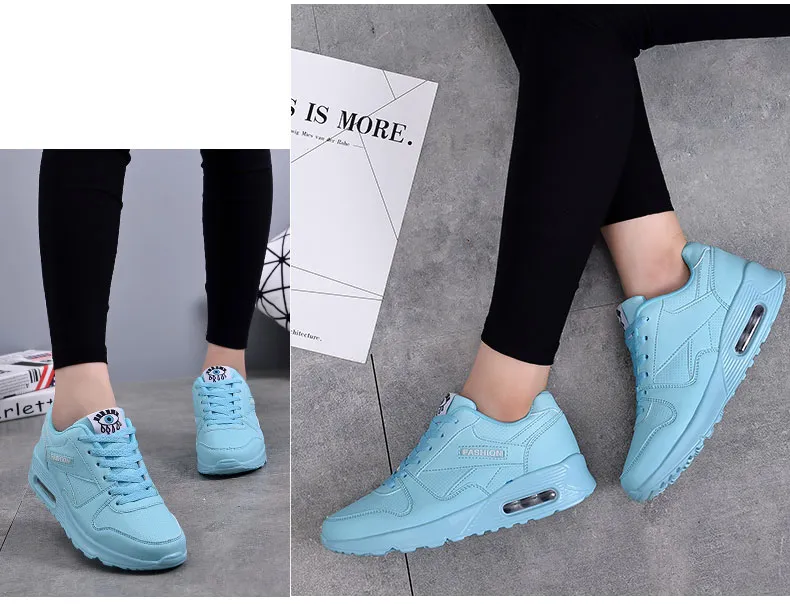 Scarpe da ginnastica da donna alla moda con cuscino d'aria, sportive, in pelle PU, blu, bianche e rosa, da passeggio e da jogging, da donna_voghion.com