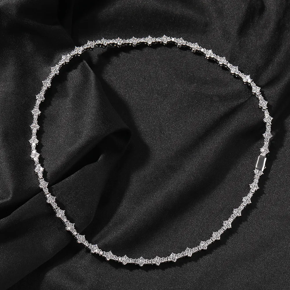 Hip Hop Tennis Chain Necklace Bracelet 5A Zircon Real Gold Plated Jewelry Sets Mens Trendy Jewelry_voghion.com