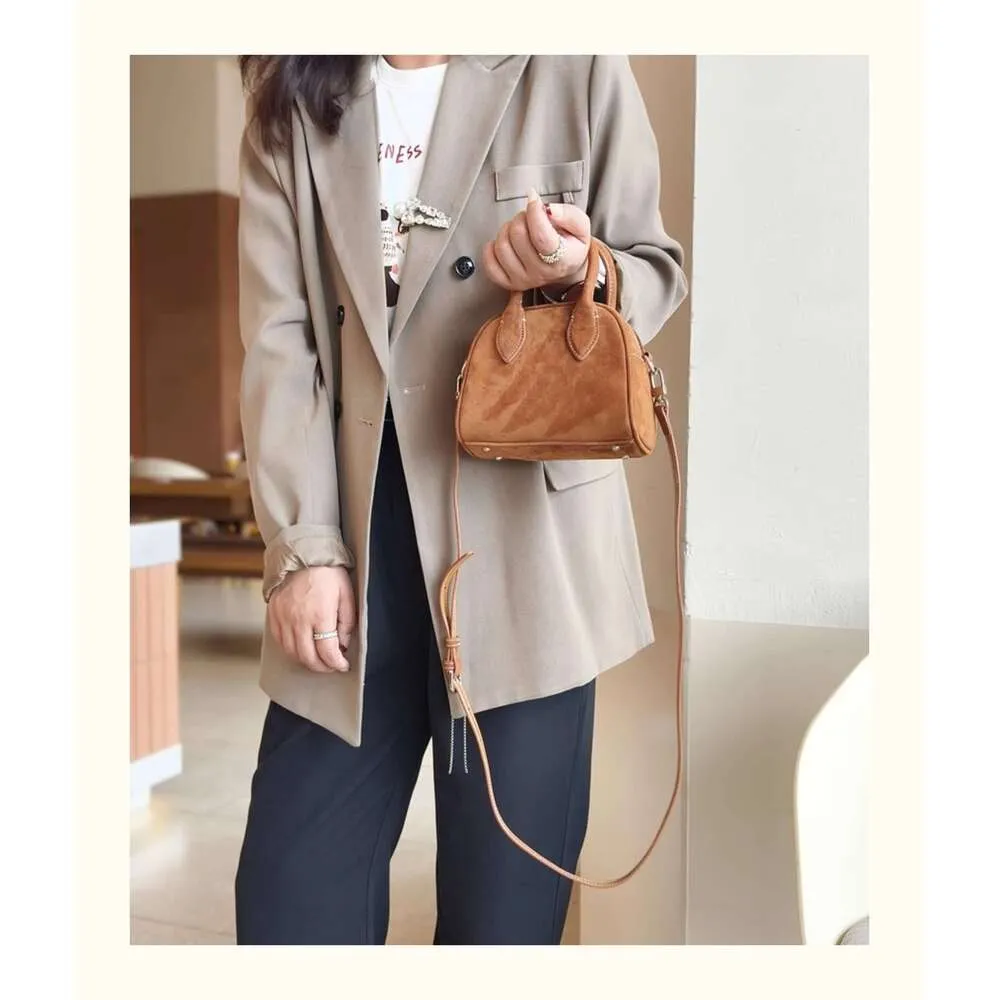 Sac à bandoulière rétro tendance en cuir véritable et daim pour femme_voghion.com