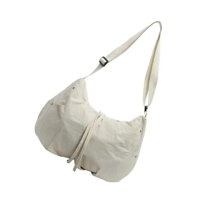 Borsa a tracolla casual alla moda di grande capacità, pratica borsa a tracolla in nylon con tracolla regolabile singola per le donne C241214_voghion.com