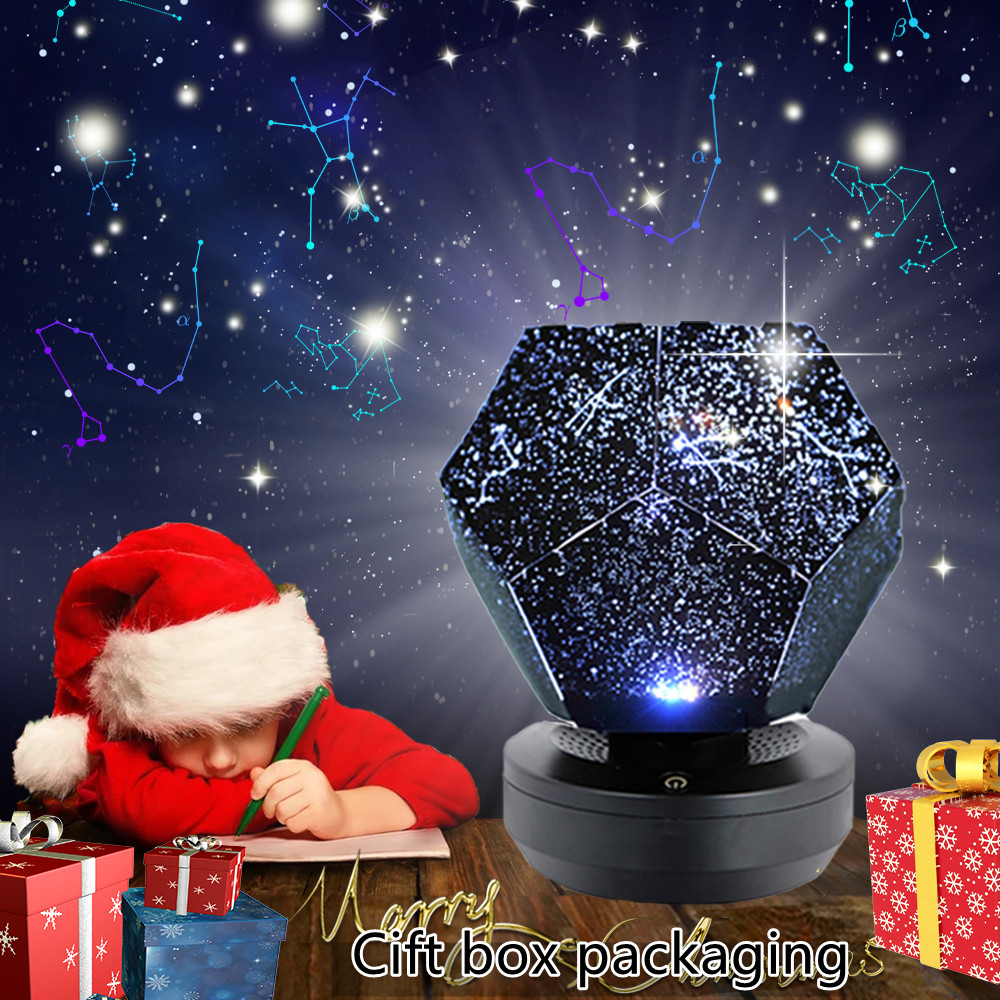 Galaxy Light Projector Nightlights Star Light Space Rechargeable Lamp for Decoration Bedroom Chirstmas Gift Children Night Light_voghion.com