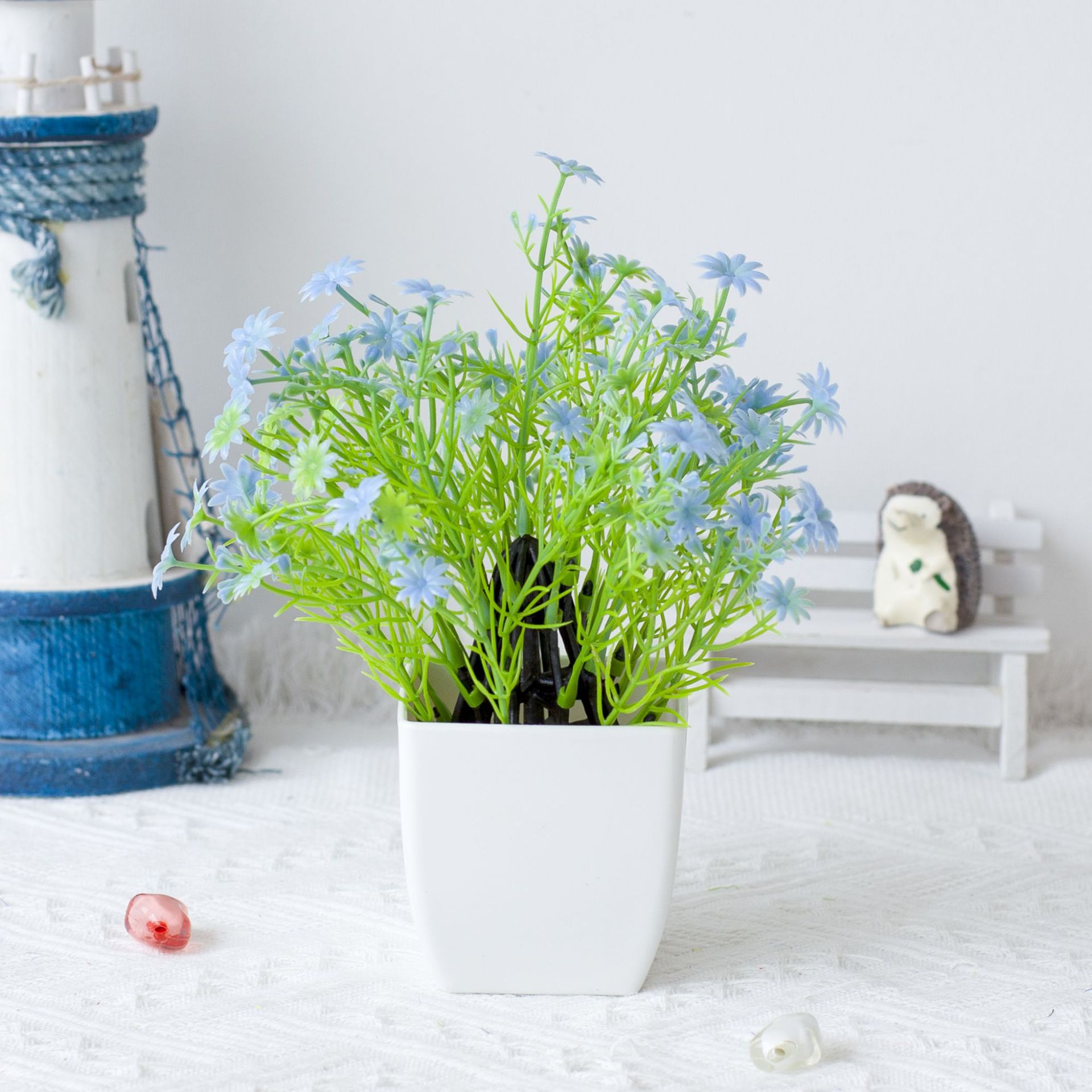 Vendita calda transfrontaliera simulazione mini piante piante piante verdi decorazione da tavolo plastica 31 maglia fata fiore bonsai_voghion.com