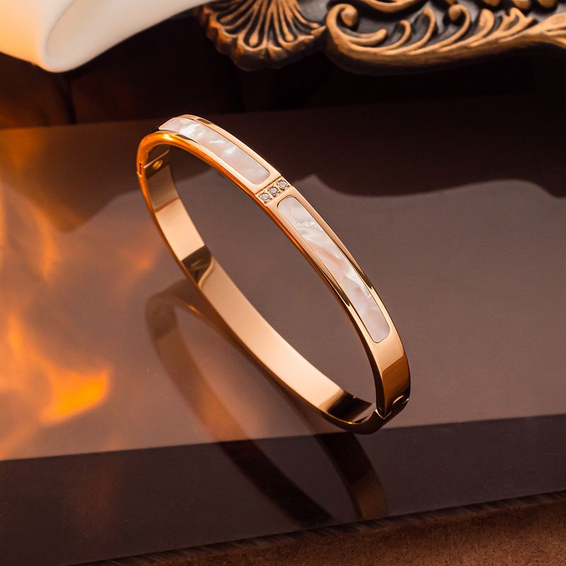 shell Bracelet Rose Gold Titanium Steel Simple And Versatile Fashion Net Red Style_voghion.com