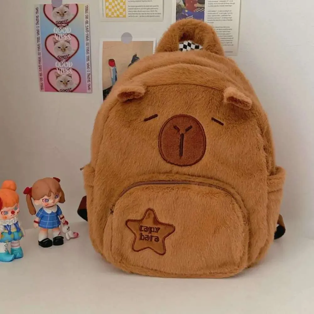 Zaino kawaii capybara in peluche da donna borsa a tracolla_voghion.com