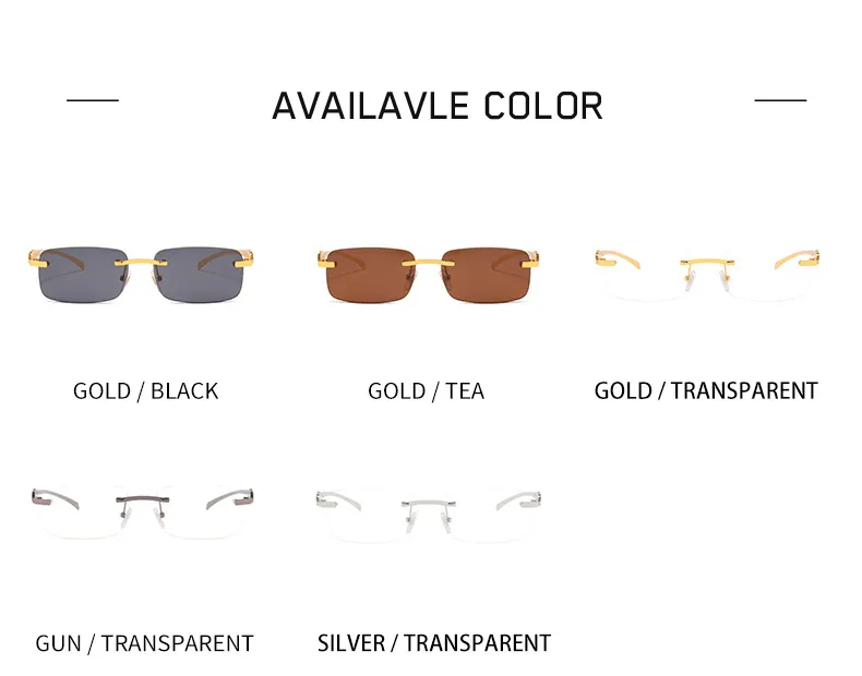 Leopard Frameless multiple styles Men Fashion Trend Street Shooting Sunglasses Women Personality business affairs Mirror_voghion.com
