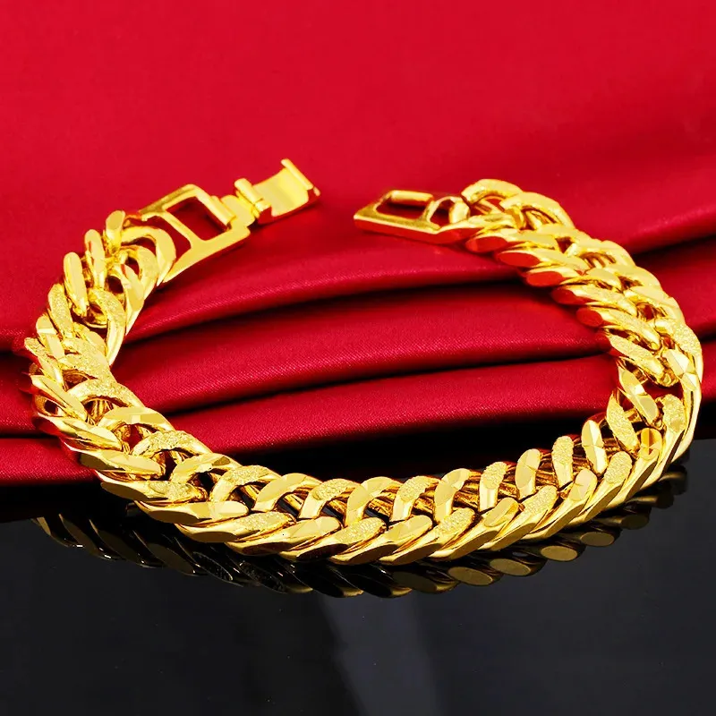 Bangle 12MM Pure Dames Ketting Armband Polsband Pulseira Homme Afrikaanse Gouden Sieraden Heren Bijoux 231116_voghion.com