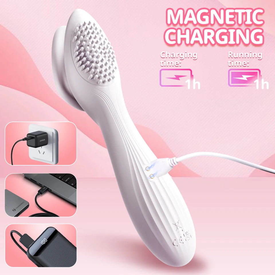 Leistungsstarker 2-in-1 Saugvibrator Für Klitoris Und Brustwarzen_voghion.com