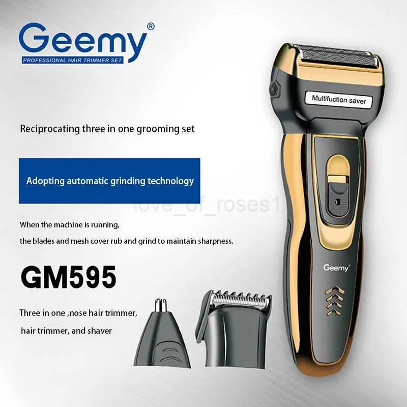 Geemy-595 Trimmer For Men Beard Trimer Professional Clipper Razor Hair Cutting Hine Haircut Electr ShaverM240715_voghion.com
