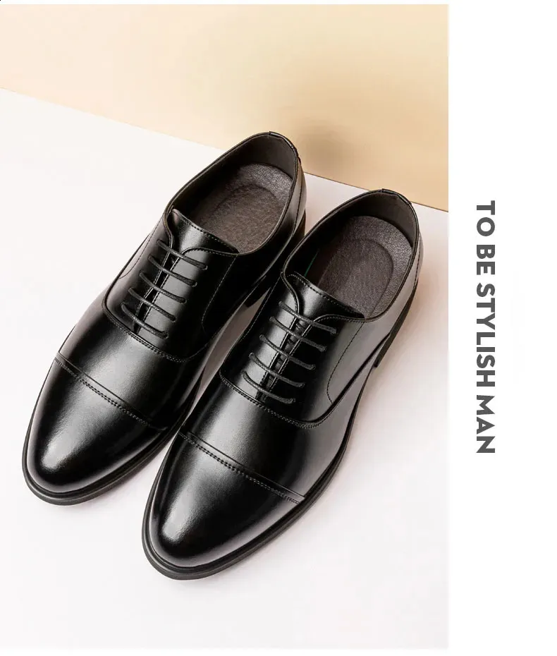 Größer werdende Schuhe für Männer, die größer werden, 6 cm, unsichtbare Einlegesohle für den täglichen Gebrauch, erhöhte Hochzeits-Oxfords für Herren_voghion.com