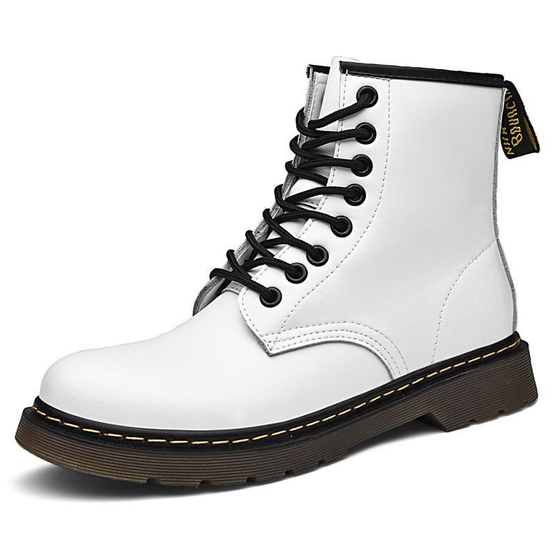 MUE Autumn winter couple Martens men's and women's British high top elevating leather boots