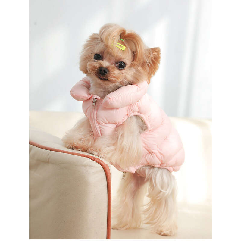 Pet Clothing, Two Legged Down Winter Warm Cotton Jacket, Small Dog Vest, Vest_voghion.com