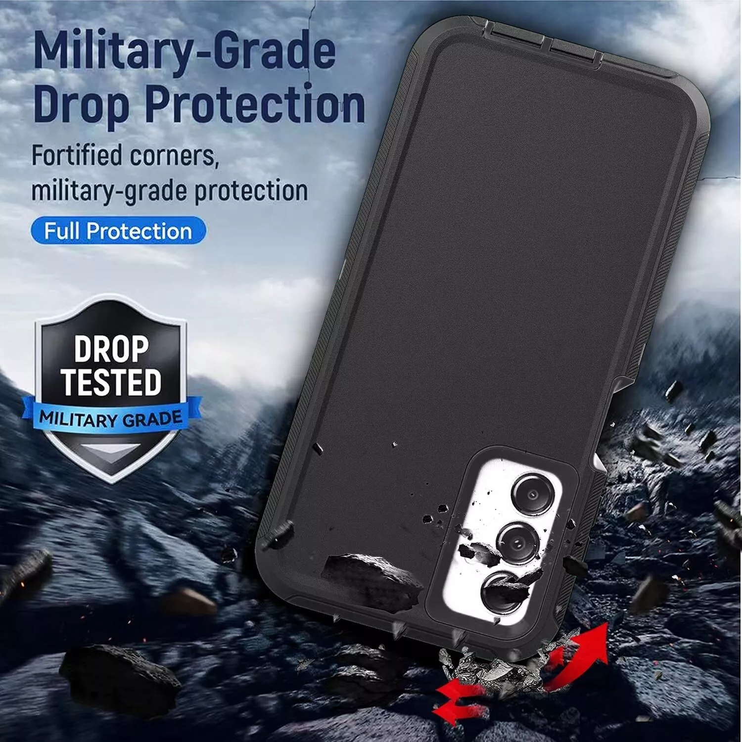 Shockproof Phone Case With Screen Protector For Samsung Galaxy_voghion.com
