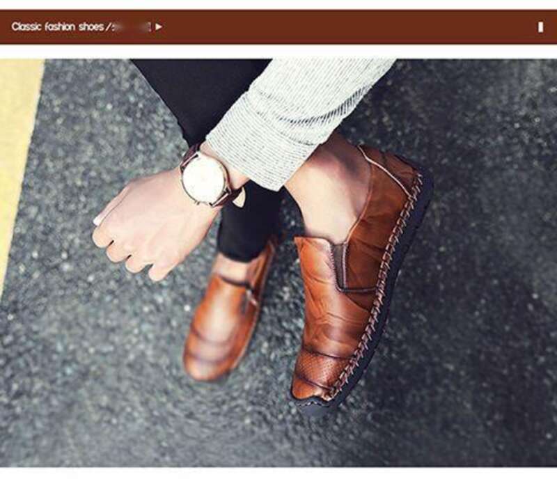 Repurchase [42% Rate] Handmade Plus Size Driving Genuine Lazy Leather Korean Version, Fashionable And Personalized Men's [42% Rate] Version,_vogvips.com
