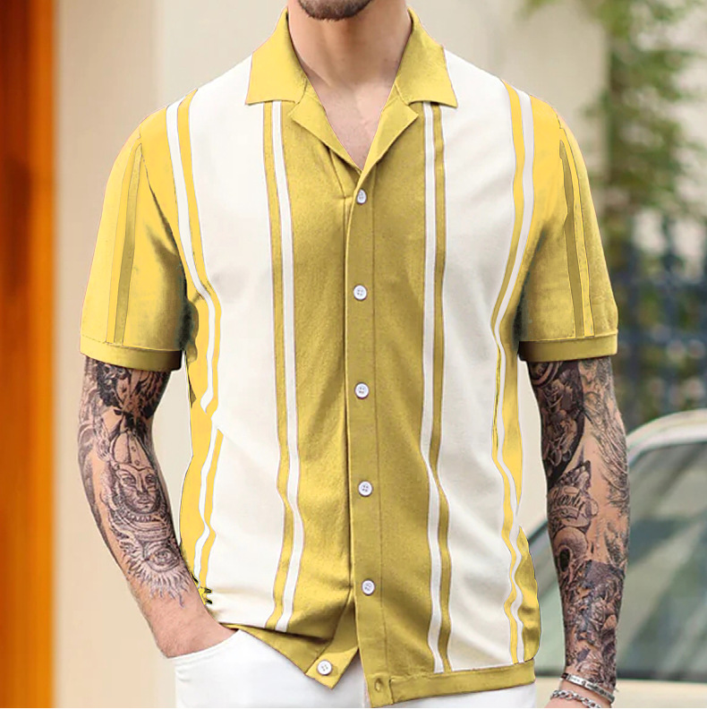 Herren Polohemd Mit Kontrastfarbe Und Revers Für Das Business_voghion.com