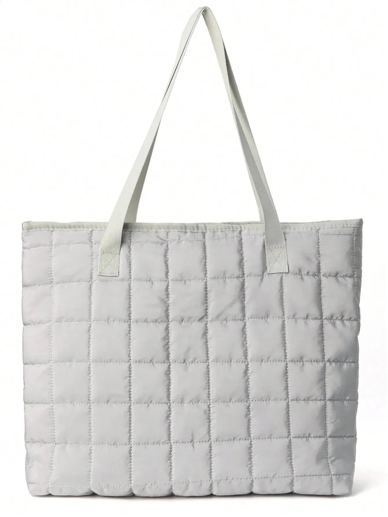 1 Stück Damen Lässige Karierte Gesteppte Handtasche Mit Großer Kapazität Umhängetasche Geeignet Für Den Täglichen Gebrauch In Der Schule Im Freien Auf Reisen 240819_voghion.com