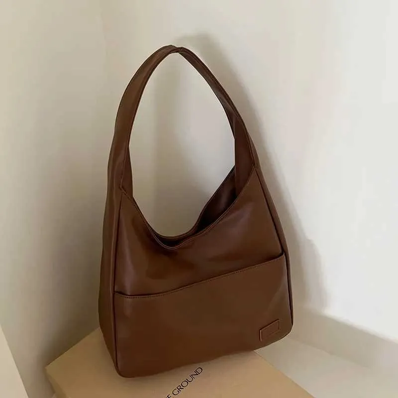 Nuova borsa a tracolla vintage Hobo Trendy da donna in PU, grande capacità, retrò, tote, morbida, da usare sotto le ascelle, per appuntamenti quotidiani_voghion.com