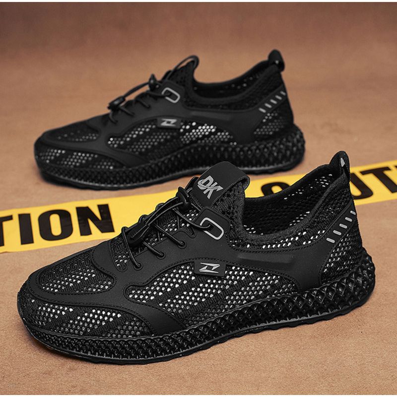 Net men 2024 new summer breathable hollow thin men's mesh leisure sports running air conditioning shoes_voghion.com