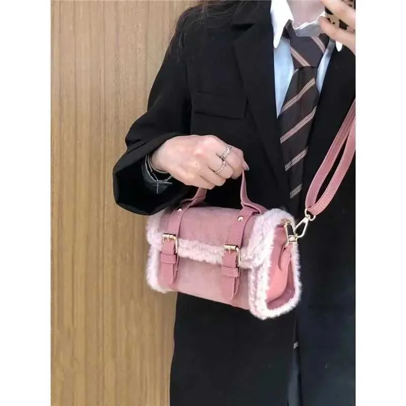 Herbst und Winter Damen Neue High-End Cambridge Einzigartiges Design Plüsch UmhängetascheMobile Tasche für FrauenC241018_voghion.com