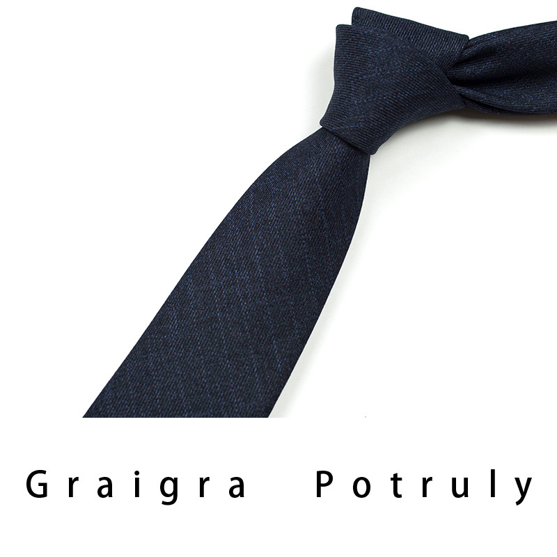 Small Men's Solid Color Coffee Gray 8cm Business Tie With Zipper_voghion.com