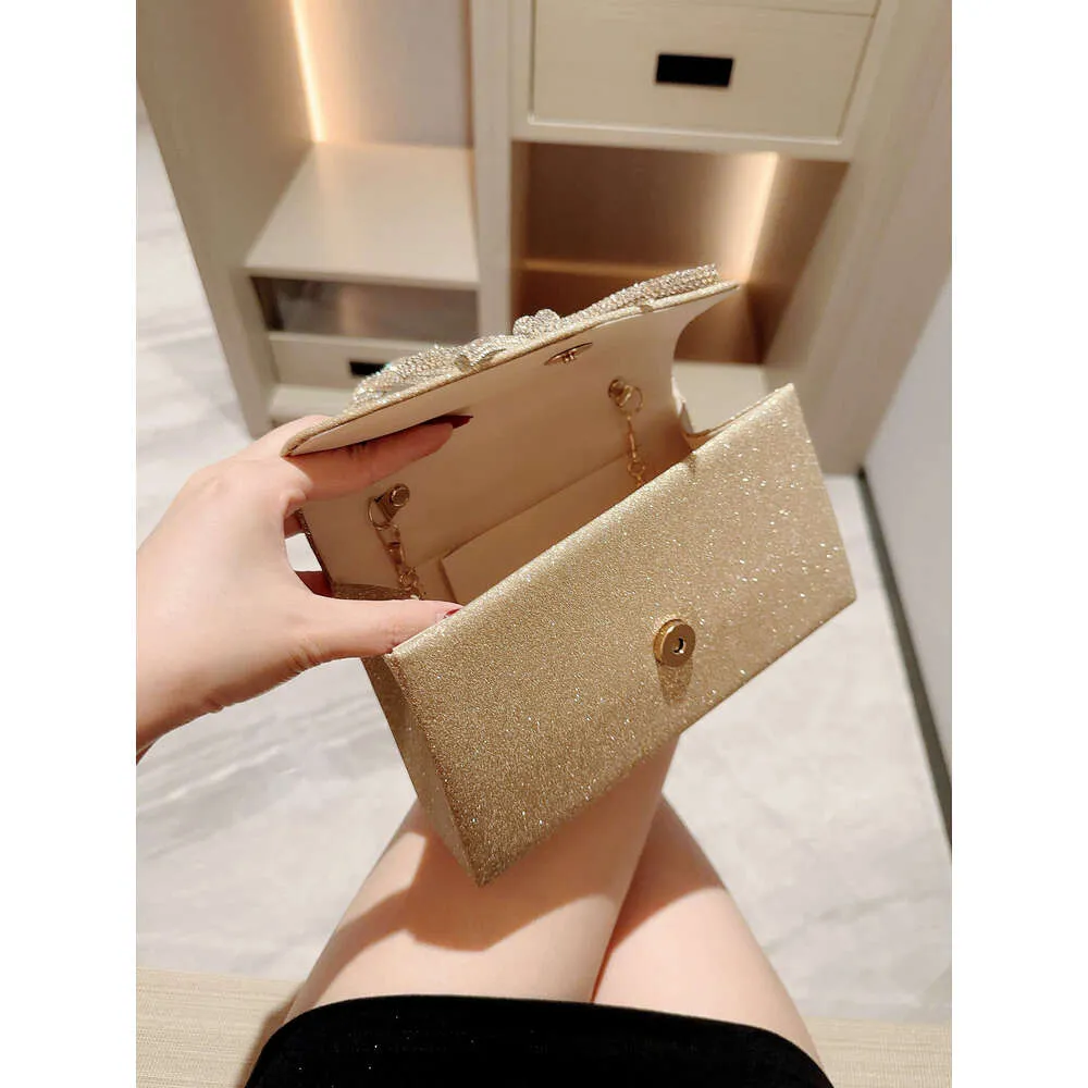 Robe de soirée Pochette polyvalente européenne et américaine Sac à bandoulière pour célébrités Mode Dia Bow Chain Bag_voghion.com