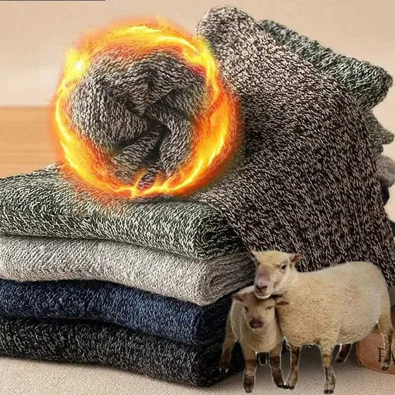 Men's Winter Thicken Wool Mens High Quality Towel Keep Warm Sock Cotton Christmas Gift for Male Thermal Socks 38-45_voghion.com