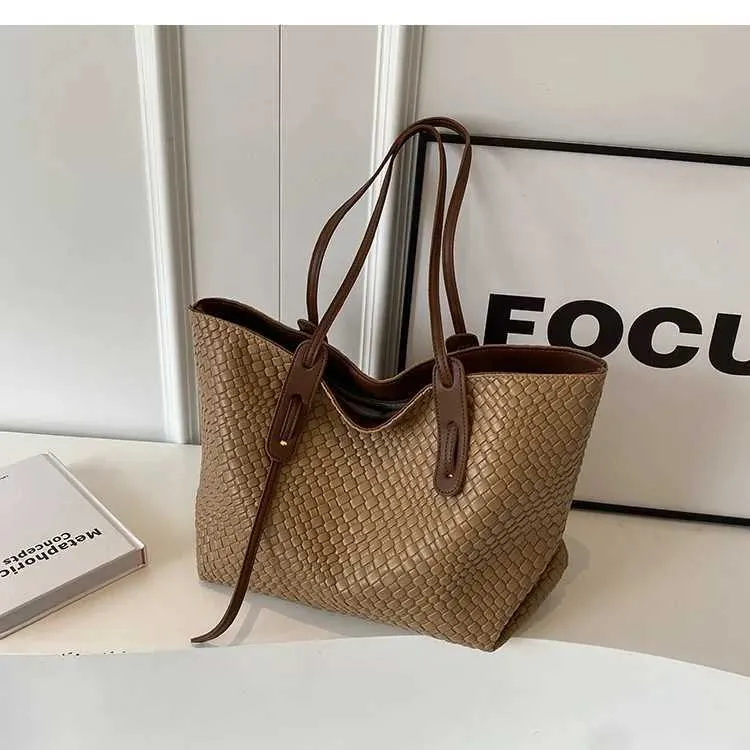 Borse a mano di grande capacità per le donne 2023 inverno PU pelle tendenza moda borsa a tracolla laterale vintage shopper shopping ufficio_voghion.com
