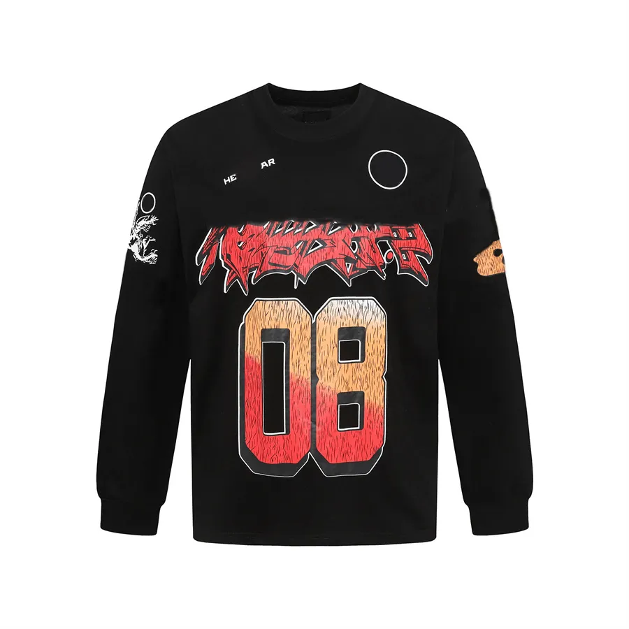 Herren Longsleeve Graffiti Hoodie Kapuzenpullover Im Oversize_voghion.com