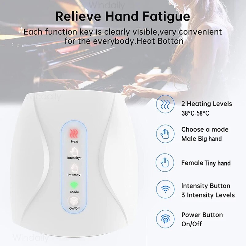 Beauty Care shop Massager Electric Hand Air Pressure Heat Compresses Heating Palm Finger Acupoint Massage Device For Pain Relie ing_voghion.com